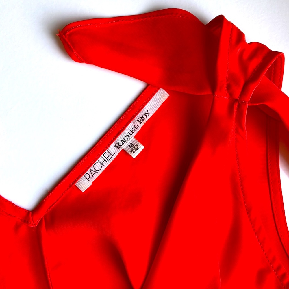 Orange red Rachel Roy top. - Picture 3 of 7